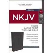 075580: NKJV Value Thinline Bible Large Print, Imitation Leather, Charcoal
