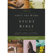 084462: NKJV Apply the Word Study Bible, Large Print, Imitation Leather, Brown, Indexed, Red Letter Edition