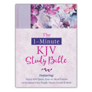 092876: KJV 1-Minute Study Bible--lavender petals