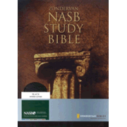 10943: NAS Zondervan Study Bible, Bonded leather, Black