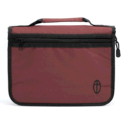 13739: Wordkeeper® Economy Canvas Bible Cover, Burgundy, Extra Large