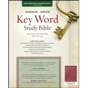 159880: NASB Hebrew-Greek Key Word Study Bible, genuine leather, burgundy-indexed