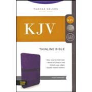 217631: KJV Comfort Series Thinline Bible Leather Look Purple, Indexed