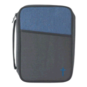 220416: Black and Blue Bible Cover, Extra Large