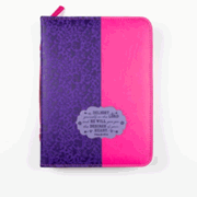 240826: Delight Yourself in the Lord Bible Cover, Purple and Pink, X-Large
