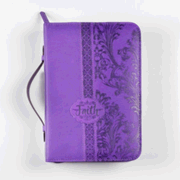 257034: Walk By Faith, 2 Corinthians 5:7 Bible Cover, Purple, X-Large