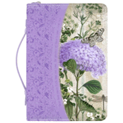 273893: Purple Hydrangea Bible Cover, X-Large