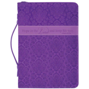 274098: Hope in the Lord Bible Cover, Purple, X-Large