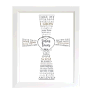 309574: Jesus Loves Me, Cross, Framed Art