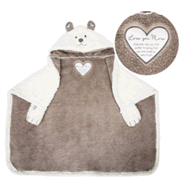 3196469: Love You More Little One Hooded Sherpa Blanket