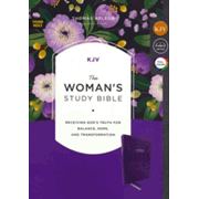 332496: KJV Woman&amp;quot;s Full Color Study Bible, Comfort Print--soft leather-look, purple (indexed)