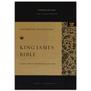 34415XDA: KJV Large Print Reference Bible--soft leather-look, black (indexed) - Slightly Imperfect