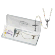 371293: My First Communion Rosary Beads, Clear