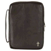 416696: Leather Bible Cover, Brown, Extra Large