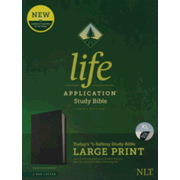 439383: NLT Life Application Large-Print Study Bible, Third Edition--soft leather-look, black/onyx (indexed)