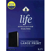 439875: KJV Large-Print Life Application Study Bible, Third Edition--bonded leather, black