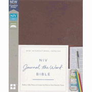 450273: NIV Comfort Print Journal the Word Bible, Imitation Leather, Brown