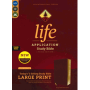 452874: NIV Life Application Study Bible, Third Edition, Large Print, Bonded Leather, Burgundy, Indexed