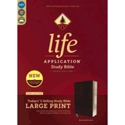 452883: NIV Life Application Study Bible, Third Edition, Large Print, Bonded Leather, Black