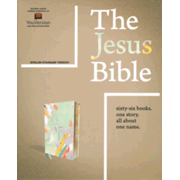 453093: The Jesus Bible, ESV Edition--soft leather-look, multi-color/teal