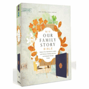 45415X: NIV Our Family Story Bible, Leathersoft over board, Navy