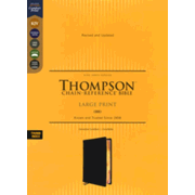 459198: KJV Thompson Chain-Reference Bible, Large Print, Comfort Print--genuine cowhide leather, black (indexed)