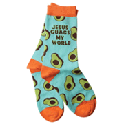 528990: Jesus Guacs My World Socks