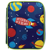 544660: To The Moon Canvas Bible Cover, Medium