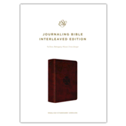 579738: ESV Journaling Bible, Interleaved Edition--soft leather-look, mahogany with mosaic cross design