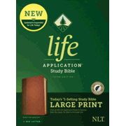 6443861: NLT Life Application Large-Print Study Bible, Third Edition--soft leather-look, brown, mahogan, red letter  (indexed)