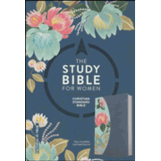 651304: The CSB Study Bible for Women, Teal Flowers LeatherTouch, Thumb-Indexed