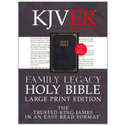 691607: KJVER Family Legacy Large Print Holy Bible--genuine cowhide, black (indexed)
