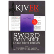 691664: KJVER Sword Large Print Holy Bible, Imititation Leather,  royal purple (indexed)