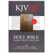 691695: KJVER Large Print Holy Bible--Leather, bonded leather, coffee