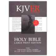 691802: KJVER Crown of Thorns, Large Print Holy Bible--soft leather-look, black