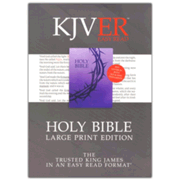 691817: KJVER Crown of Thorns, Large Print Holy Bible--soft leather-look, royal purple