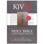 691820: KJVER Large Print Holy Bible--soft leather-look, coffee