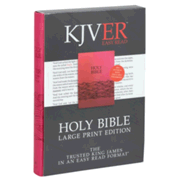 691831: KJVER Large Print Holy Bible--soft leather-look, berry
