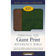 706804: KJV Personal Size Giant Print Reference Bible, imitation  leather, brown/green