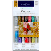 808032: Faber-Castell Metallic Gelato Gel Sticks, 15 Pieces