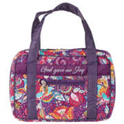 897071: God Gave Me Joy Quilted Bible Cover, Paisley, X-Large