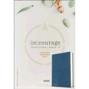 924970: CSB (in)courage Devotional Bible--genuine leather, navy (indexed)