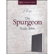 925560: KJV Spurgeon Study Bible--genuine leather, black