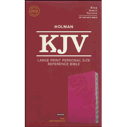 935661: KJV Large Print Personal Size Reference Bible, Pink Leathertouch Indexed Imitation Leather
