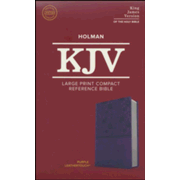935739: KJV Large Print Compact Reference Bible, Purple LeatherTouch Imitation Leather
