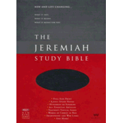 952784: NKJV The Jeremiah Study Bible, Genuine leather, Black