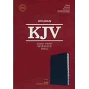 954518: KJV Giant-Print Reference Bible--genuine leather, black (indexed)