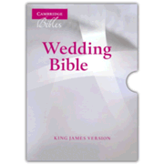 96114: KJV Wedding Bible, French Morocco leather, white