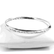 96899: The Lord&amp;quot;s Prayer, King James Version --Sterling Silver Mobius Bracelet