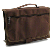 008119: Deluxe Tri-Fold Organizer Bible Cover, Brown, Extra Large